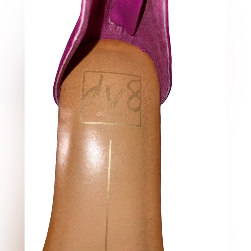 Dolce Vita - flats with ankle strap - suede - Magenta - size 6.5 EUC - Picture 7 of 9